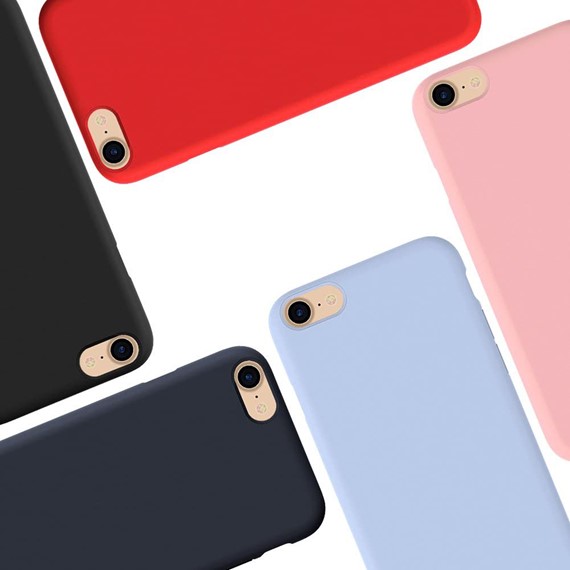 CaseUp Apple iPhone SE 2022 Kılıf Slim Liquid Silicone Kırmızı 5